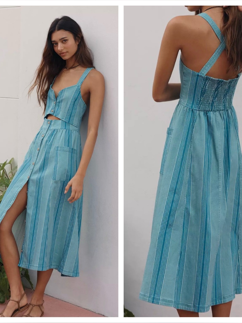 NWT Denim Cutout Dress